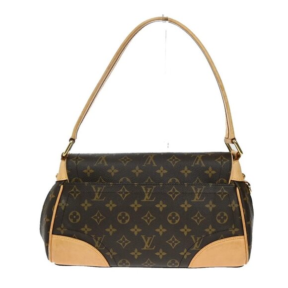 LOUIS VUITTON Logo Beverly MM Shoulder Bag Monogram Leather Brown - Picture 3 of 14